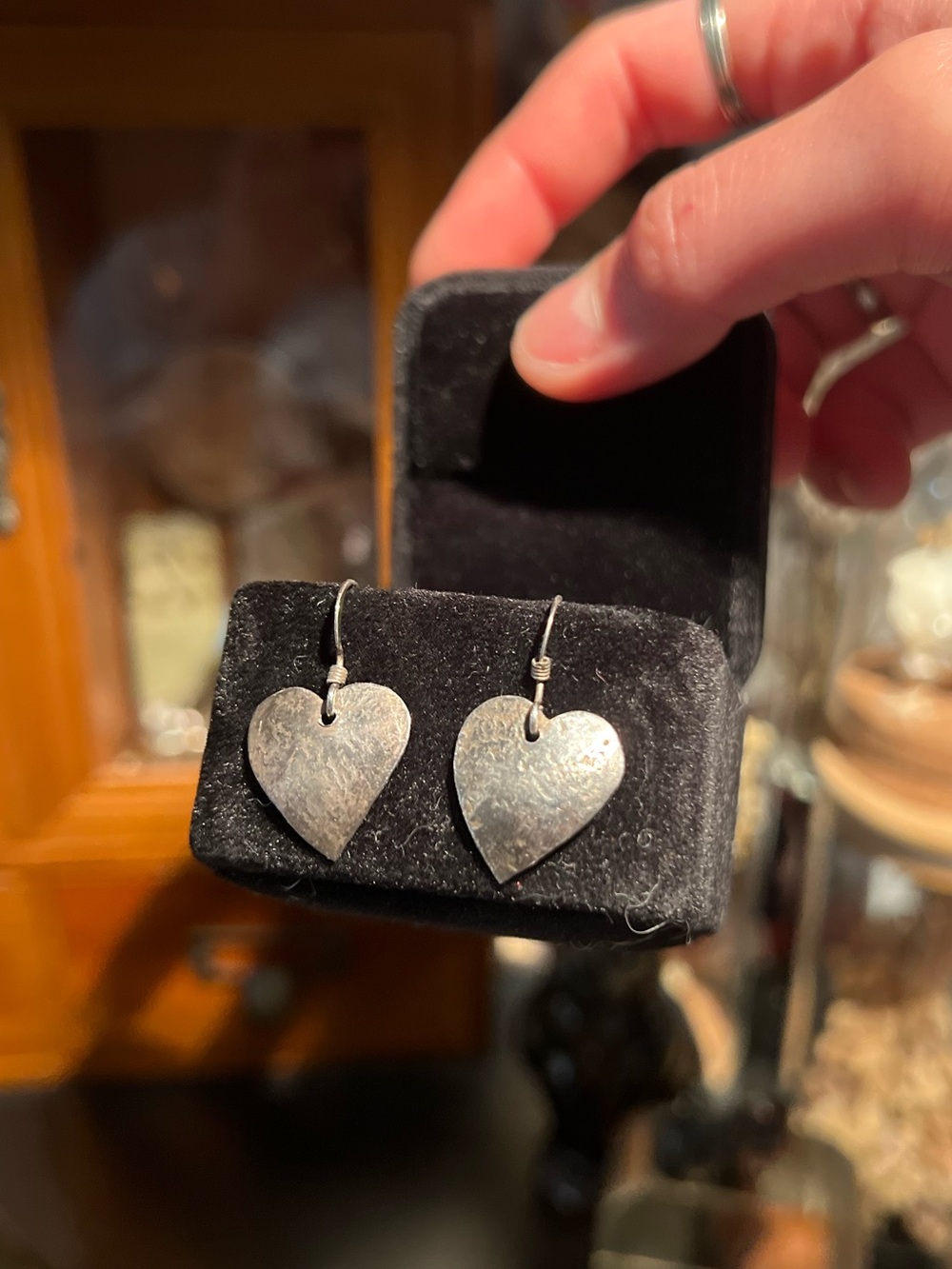 Hammed 925 sterling silver Heart-Shaped Drop Earrings
